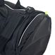 Однотонна сумка чорного кольору з білим написом у спортивному стилі на тренування та подорожі середня 88/360/02 фото 4