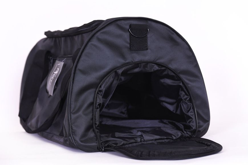 Практична чорна спортивна спортивна дорожна сумка з кишенями для взуття водонепроникна з ущільненим дном 671 - 08 фото