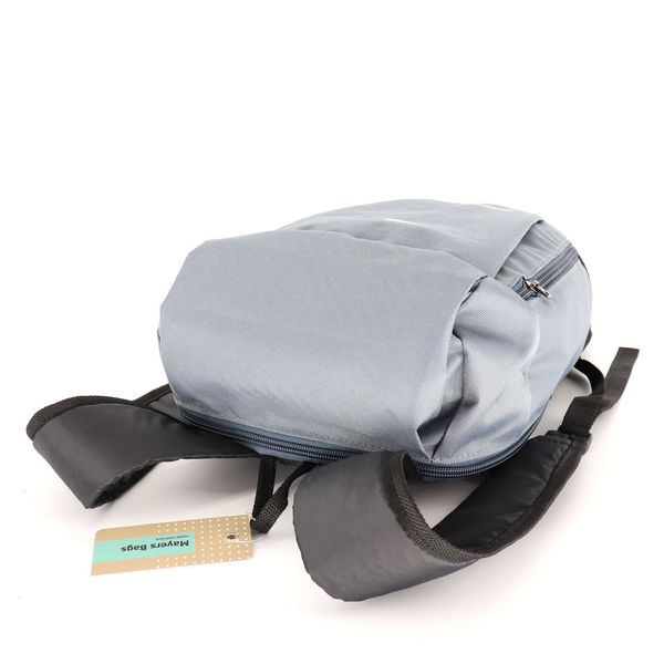 Городской рюкзак однотонный серый для детей и подростков повседневный из прочной ткани 0085 M0085 фото