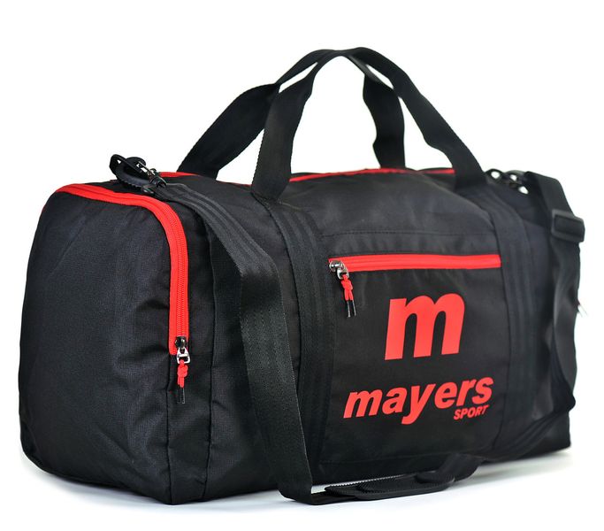 Сучасна спортивна туристична чорна сумка у спортивному стилі середнього розміру 55/360/04 фото