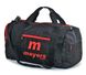 Сучасна спортивна туристична чорна сумка у спортивному стилі середнього розміру 55/360/04 фото 1