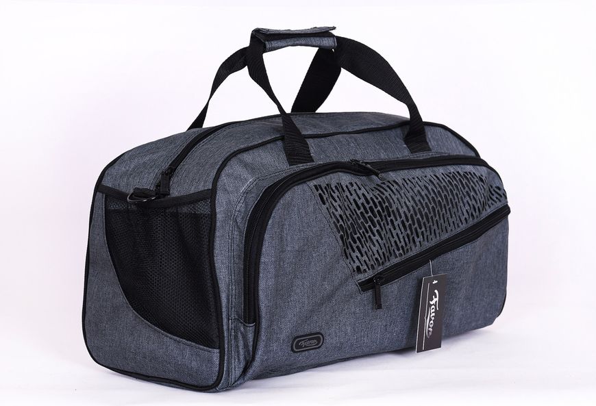 Сіра спортивна унісекс сумка однотонна тканинна водонепроникна невеликого розміру 480 - 08-2 фото