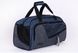 Середня універсальна унісекс сумка для спорту і подорожей синя з сірим непромокальна міцна вмістка 480 - 08 фото 4
