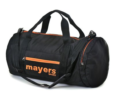 Спортивная средняя черная сумка с оранжевой молнией унисекс 99/360/03 99/360/03 фото