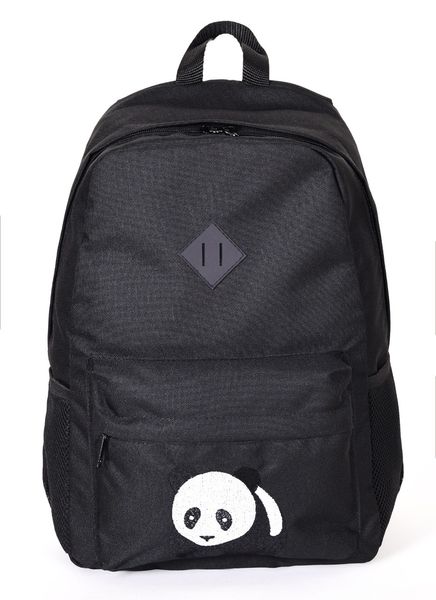 Городской молодежный рюкзак черного цвета среднего размера с рисунком вышивкой 000757 000757 фото