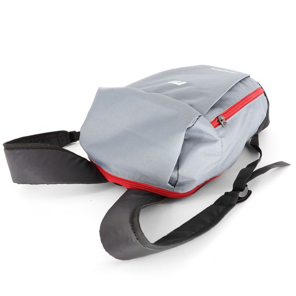 Повседневный детский серый однотонный рюкзак износостойкий и вместительный в спортивном стиле 0095 M0095 фото