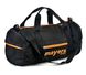 Спортивная середня чорна сумка з помаранчевою блискавкою для активного відпочинку подорожей спорту 99/360/03 фото 2