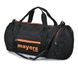Спортивная середня чорна сумка з помаранчевою блискавкою для активного відпочинку подорожей спорту 99/360/03 фото 1