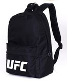Стильный черный мужской рюкзак с белой большой надписью на фронтальном кармане UFC вместительный  3007 3007 фото