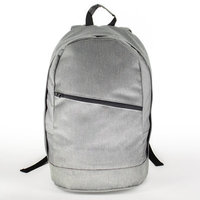 Однотонный тканевый мужской рюкзак светло серого цвета износостойкий  вместительный   104-8 104-8 фото