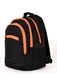 Міський універсальний молодіжний наплічник чорного кольору з помаранчевою блискавкою  середнього розміру  010139 010139 фото 3