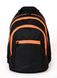 Городской универсальный молодежный рюкзак черного цвета с оранжевой молнией среднего размера 010139 010139 фото 1