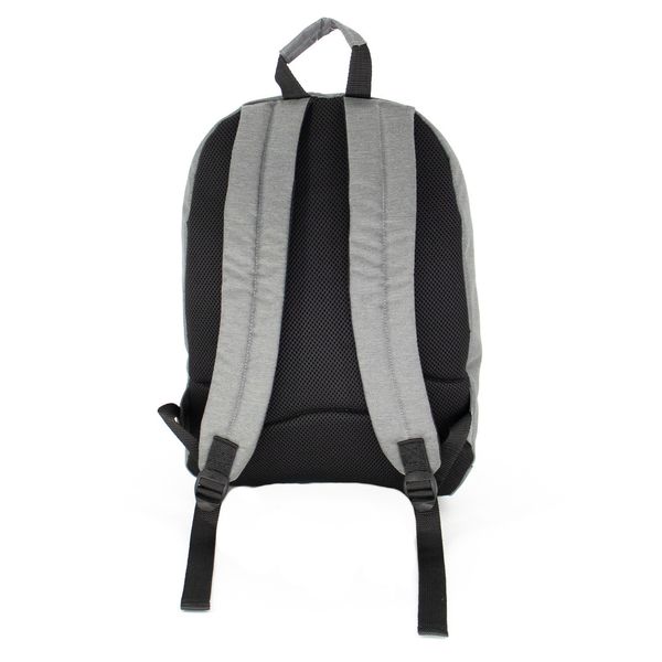 Однотонный тканевый мужской рюкзак светло серого цвета износостойкий вместительный 104-8 104-8 фото