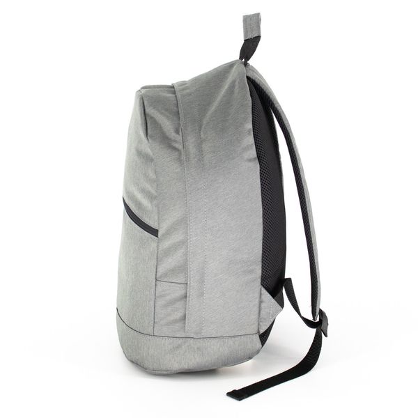 Однотонный тканевый мужской рюкзак светло серого цвета износостойкий  вместительный   104-8 104-8 фото