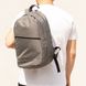 Однотонний тканинний чоловічий рюкзак світло сірого кольору зносостійкий місткий 104-8 104-8 фото 2
