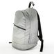 Однотонный тканевый мужской рюкзак светло серого цвета износостойкий  вместительный   104-8 104-8 фото 3