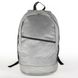 Однотонный тканевый мужской рюкзак светло серого цвета износостойкий  вместительный   104-8 104-8 фото 1
