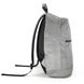 Однотонный тканевый мужской рюкзак светло серого цвета износостойкий вместительный 104-8 104-8 фото 5