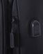 Чоловічий сучасний чорний міцний рюкзак з USB з кишенею під гаджети непромокальний 6842 фото 4