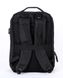 Чоловічий сучасний чорний міцний рюкзак з USB з кишенею під гаджети непромокальний 6842 фото 5