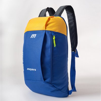 Детский рюкзак синий с желтым для прогулок и тренировок легкий 111 МВ0111 фото