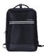 Чорний повсякденний місткий рюкзак з міцної тканини з виходом під USB кишенею під ноут 3540 фото 2