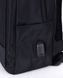 Чорний повсякденний місткий рюкзак з міцної тканини з виходом під USB кишенею під ноут 3540 фото 5