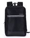 Чорний повсякденний місткий рюкзак з міцної тканини з виходом під USB кишенею під ноут 3540 фото 1