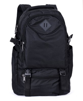 Однотонный мужской непромокаемый износостойкий прочный рюкзак черного цвета 111 МВ 111 фото