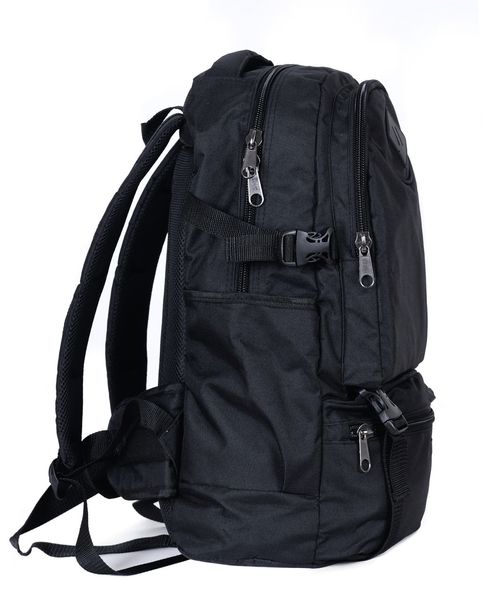 Однотонный мужской непромокаемый износостойкий прочный рюкзак черного цвета 111 МВ 111 фото