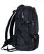 Однотонный мужской непромокаемый износостойкий прочный рюкзак черного цвета 111 МВ 111 фото 2