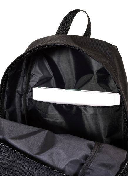 Женский городской молодежный рюкзак черного цвета среднего размера с рисунком вышивкой 010125 010125 фото