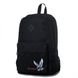 Стильный черный мужской рюкзак из прочной ткани и спинкой сеткой с модным рисунком вышивкой орла 00272 МВ00272 фото 1