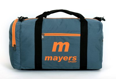 Спортивна молодіжна легка сумка із міцної тканини сірого кольору з яскравим написом 0018672 фото