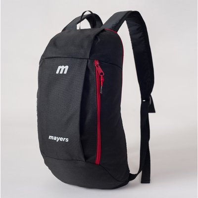 Дитячий міський рюкзак чорного кольору з червоною блисквавкою для прогулянок 117 МВ0117 фото