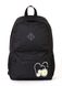 Женский городской молодежный рюкзак черного цвета среднего размера с рисунком вышивкой 010121 010121 фото 1