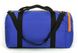 Яскрава синього кольору тканинна спортивна сумка з яскравою помаранчевою блискавкою та написом для спорту 0018675 фото 2