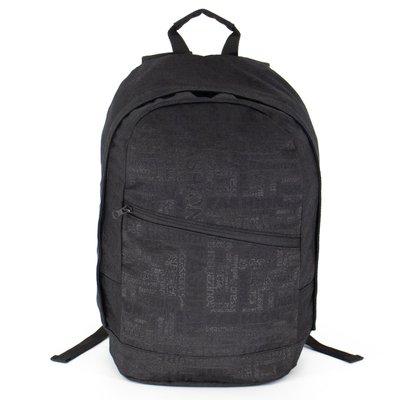 Рюкзак молодежный стильный повседневный городской черного цвета среднего размера из прочной ткани  102-8 102-8 фото