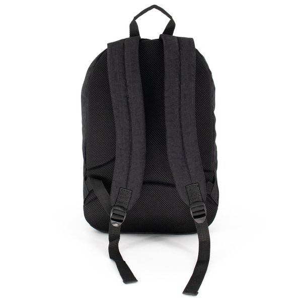 Наплічник стильний повсякденний міський рюкзак чорного кольору середнього розміру  молодіжний із міцної тканини  102-8 102-8 фото