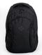 Середнього розмыру місткий підлітковий чорний рюкзак із міцної тканини водонепроникний з м'якою спинкою 031087 фото 1